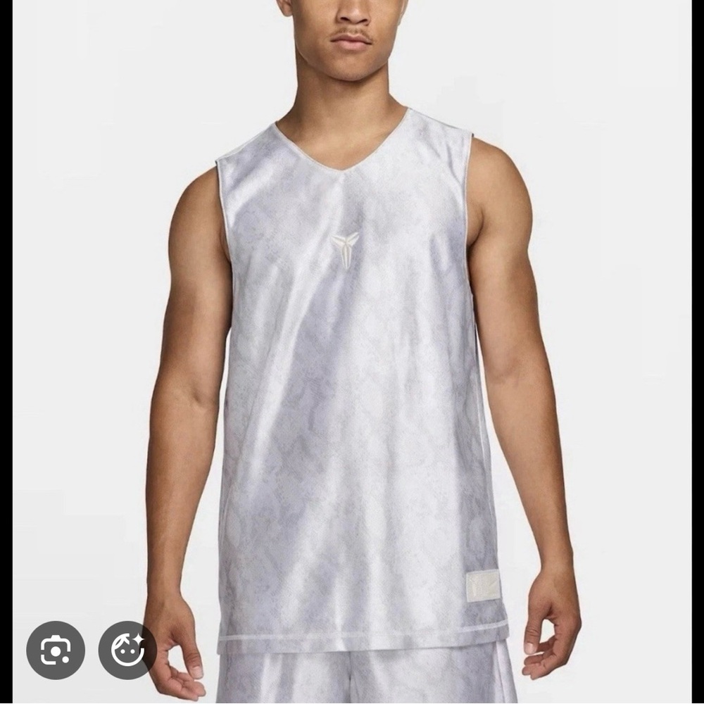 Nike Mens Kobe Dri-Fit Black Mamba Reversible Jersey Large Tall White Snakeskin